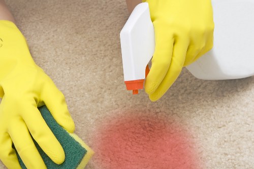 Professional office cleaning in a Richmond workplace reception area
