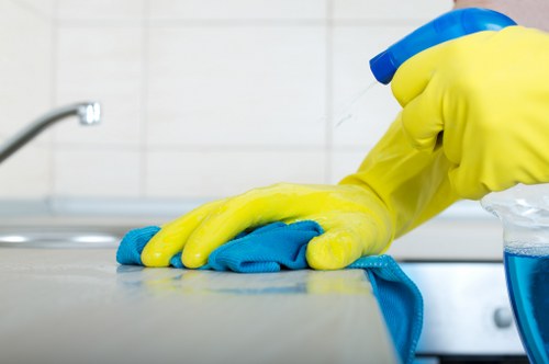 Commercial cleaning team servicing an office in Richmond