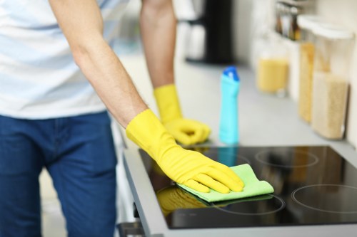 Manager reviewing a carpet cleaning complaint procedure